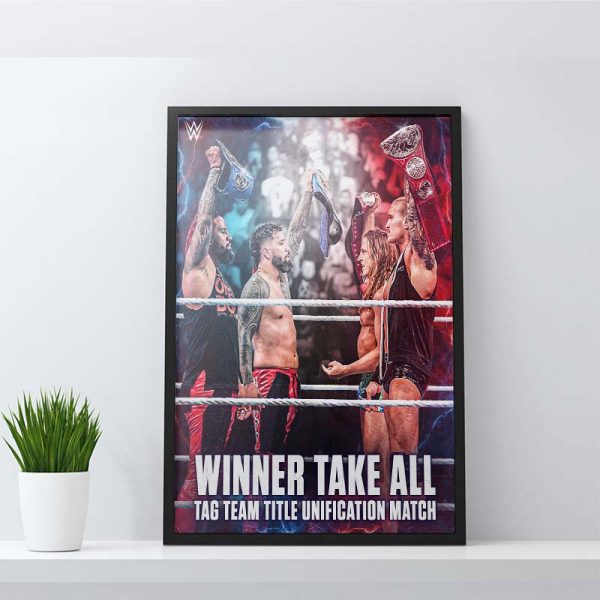 The Undisputed WWE Tag Team Championship on SmackDown Official Poster Canvas