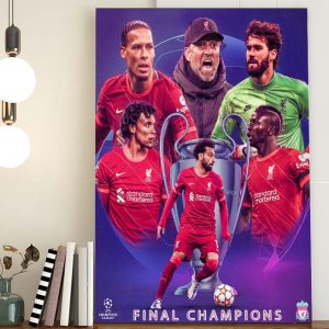 UEFA Champions League Final Champions Liverpool Champs Wall Decor Poster Canvas
