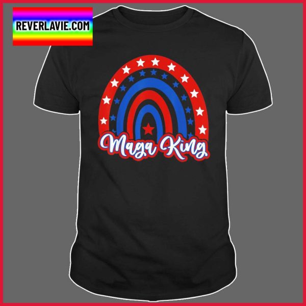 Ultra Maga US Flag Rainbow Trump Supporter Patriotic Shirt