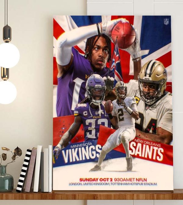 Vikings vs Saints NFL London England Poster Canvas