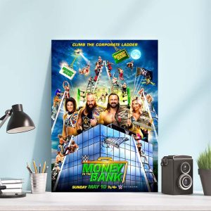 WWE Money In The Bank Climb The Corporate Ladder Classic Poster Canvas