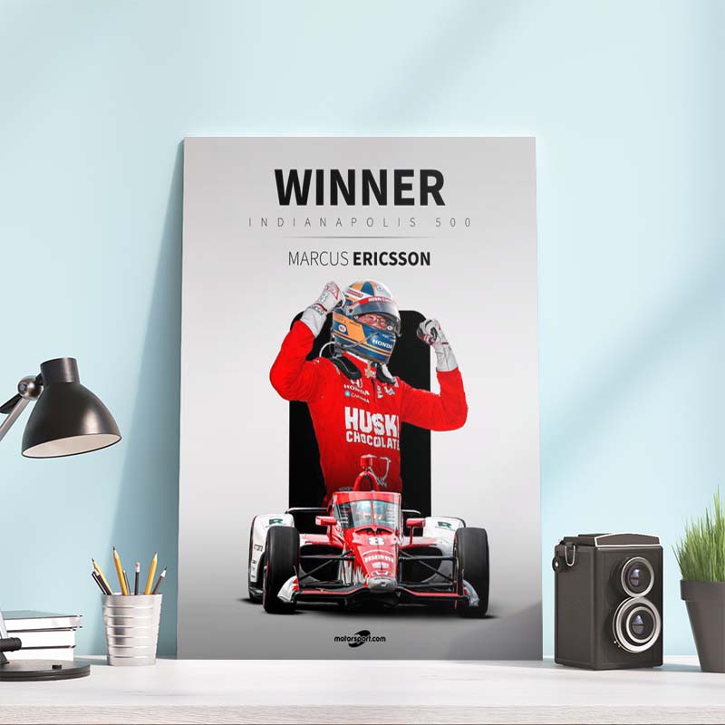 Winner Indianapolis 500 Marcus Ericsson Home Decor Poster Canvas Winner Indianapolis 500 Marcus Ericsson Home Decor Poster Canvas