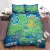 Fortnite Team 6 In Blue Ombre Background Bedding Set Full