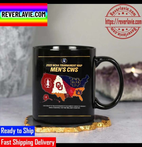 2022 NCAA Tournament Map Mens CWS 8 Teams Remain Classic Coffee Mug