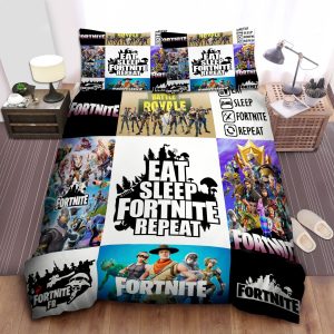 Fortnite Eat Sleep Fortnite Repeat Quote Bedding Set Full