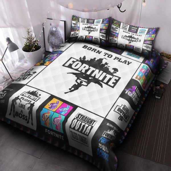 Fortnite Born To Play Fortnite Quote Bed Sheets Twin
