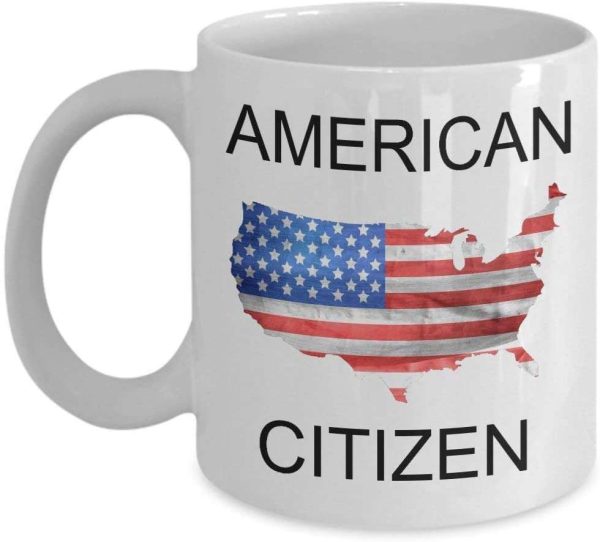 4th of July Mug American Citizen Flag for Patriots New Americans Independence Day Ceramic Coffee Mug Tea Cup