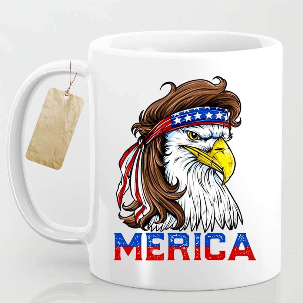 4th of July Mug Eagle Mullet A Flag We Do What We Want Independence Day Ceramic Coffee Mug Tea Cup 4th of July Mug Eagle Mullet A Flag We Do What We Want Independence Day Ceramic Coffee Mug Tea Cup