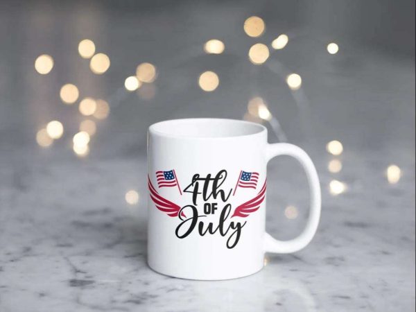 4th of July Mug Unique Gift Idea for Fourth of July Independence Day Ceramic Coffee Mug Tea Cup