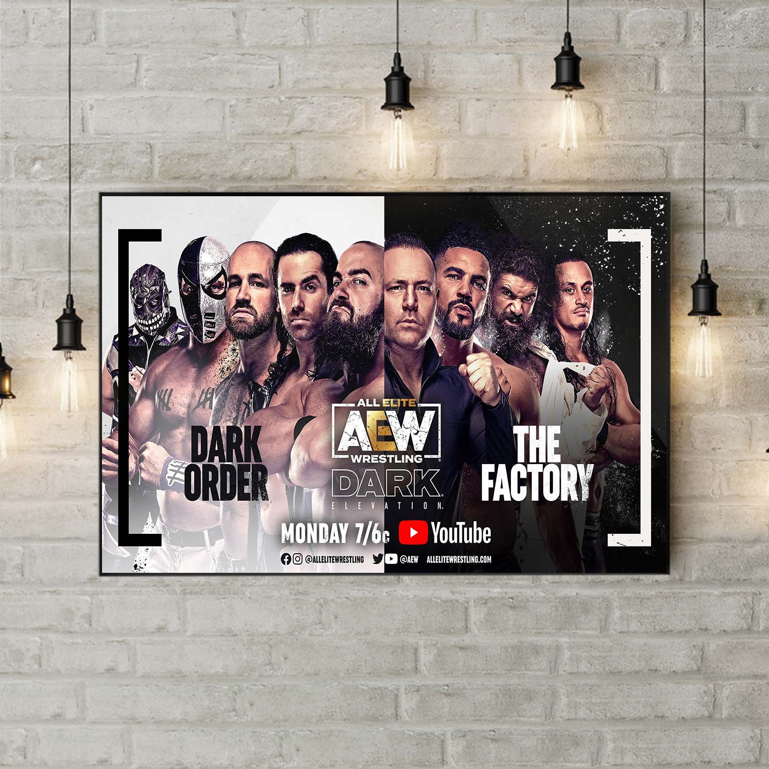AEW Dark Elevation Dark Order vs The Factory Poster Canvas AEW Dark Elevation Dark Order vs The Factory Poster Canvas
