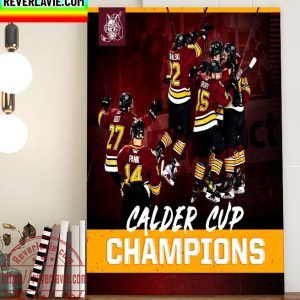 AHL 2021-22 CALDER CUP Champions Chicago Wolves Champs Home Decor Poster Canvas
