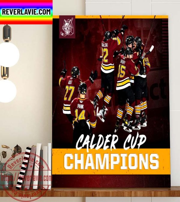 AHL 2021-22 CALDER CUP Champions Chicago Wolves Champs Home Decor Poster Canvas