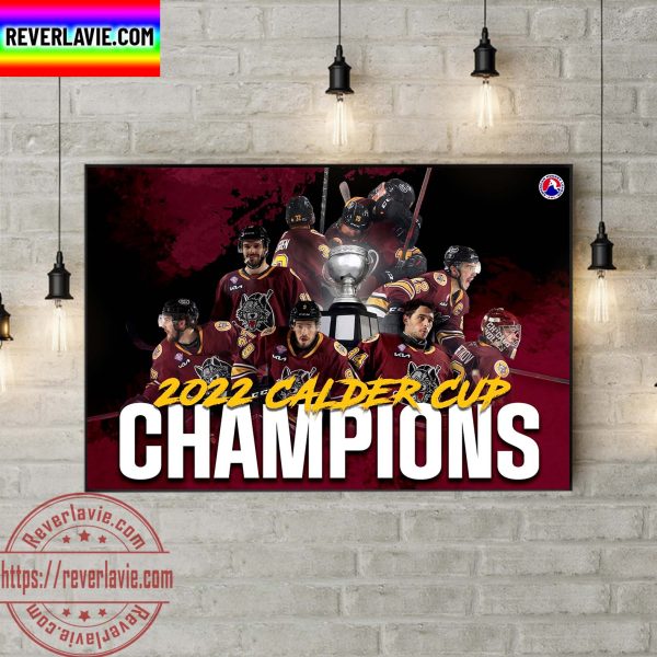 AHL Chicago Wolves 2021-22 CALDER CUP Champions Home Decor Poster Canvas