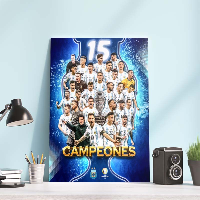 Argentina Champs 2022 Finalissima Champions Home Decor Poster Canvas Argentina Champs 2022 Finalissima Champions Home Decor Poster Canvas