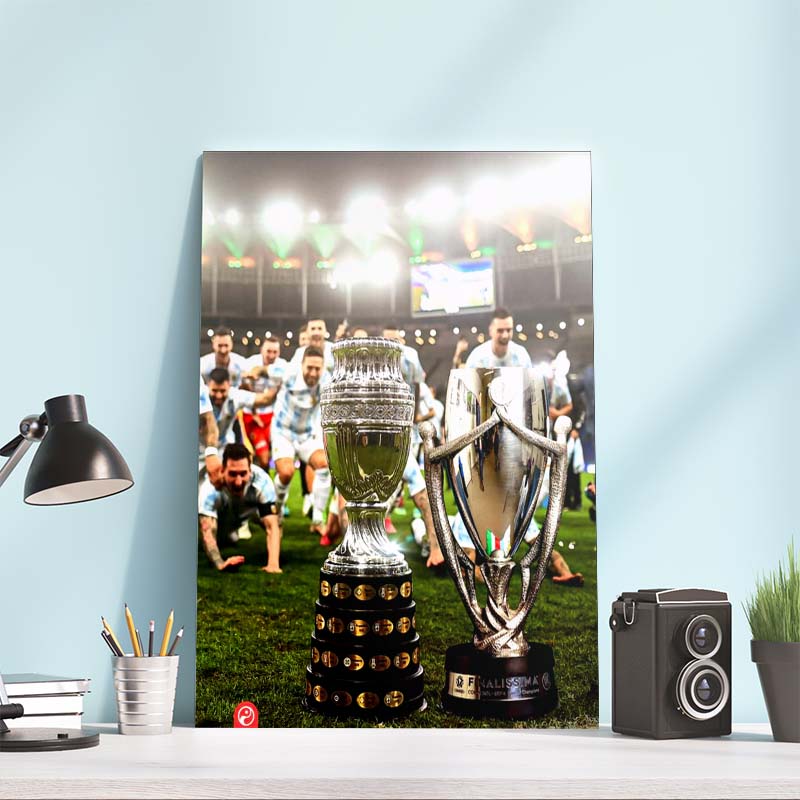 Argentina Win The Finalissima And Copa America Home Decor Poster Canvas Argentina Win The Finalissima And Copa America Home Decor Poster Canvas