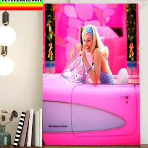 Barbie Film Margot Robbie As Barbie Home Decor Poster Canvas