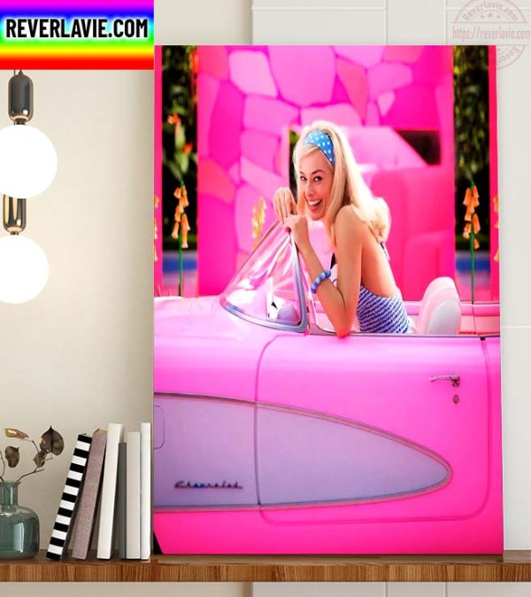Barbie Film Margot Robbie As Barbie Home Decor Poster Canvas
