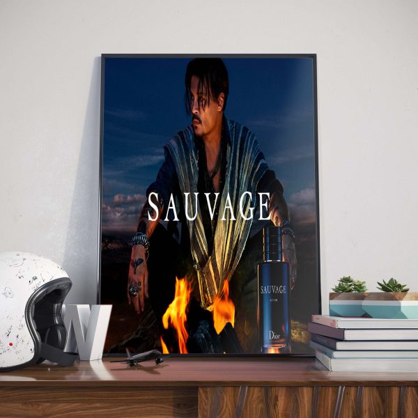 Christian Dior Sauvage x Jhonny Deep Wall Decor Poster Canvas