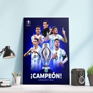 Congratulations Argentina 2022 Finalissima Champions Home Decor Poster Canvas