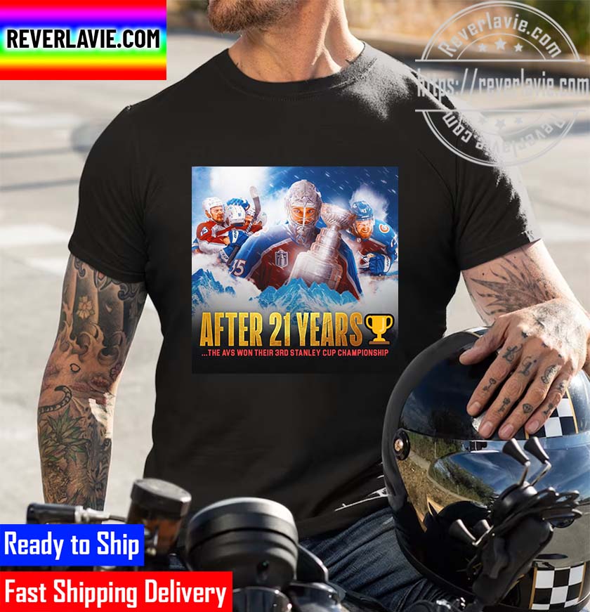 Congratulations Colorado Avalanche Champions 2022 NHL Stanley Cup Champions After 21 Years Unisex T-Shirt Congratulations Colorado Avalanche Champions 2022 NHL Stanley Cup Champions After 21 Years Unisex T-Shirt