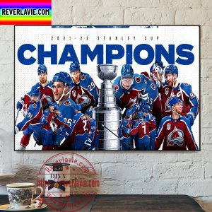 Congratulations Colorado Avalanche Champions 2022 NHL Stanley Cup Champions Home Decor Poster Canvas