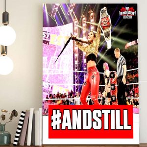 Congratulations to Bianca Belair Champions WWE And Still Home Decor Poster Canvas