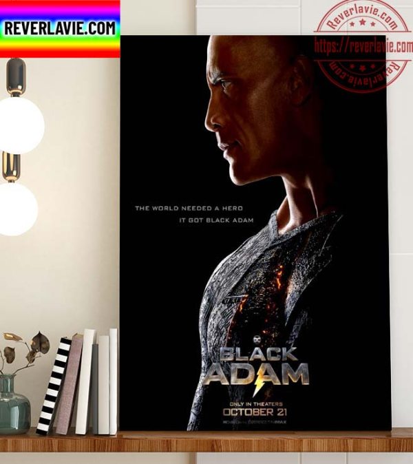 DC Comics Black Adam The Rock The World Needed A Hero It Got Black Adam Home Decor Poster Canvas
