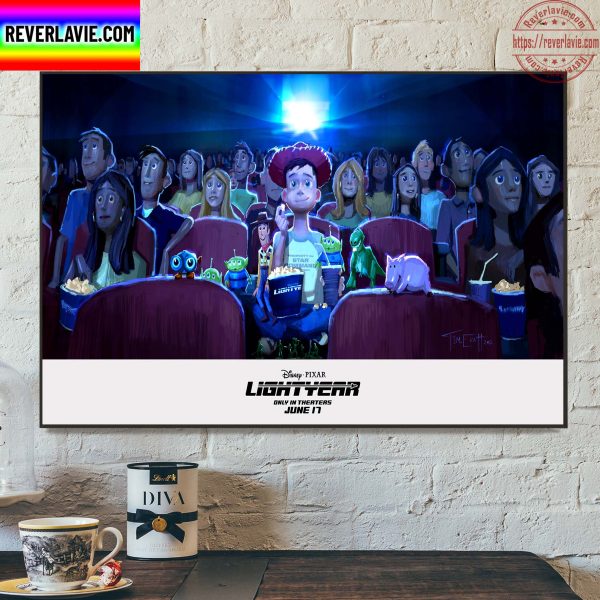 Disney Animation Promos Lightyear Promo Art Featuring Andy Watching The Film Home Decor Poster Canvas