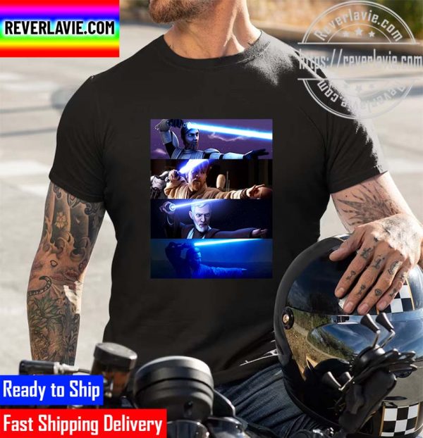 Disney+ Star Wars Obi Wan Kenobi Using Form III Of Lightsaber Combat Unisex T-Shirt