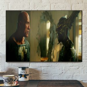 Dwayne Johnson and Aldis Hodge as Black Adam and Hawkman Home Decor Poster Canvas