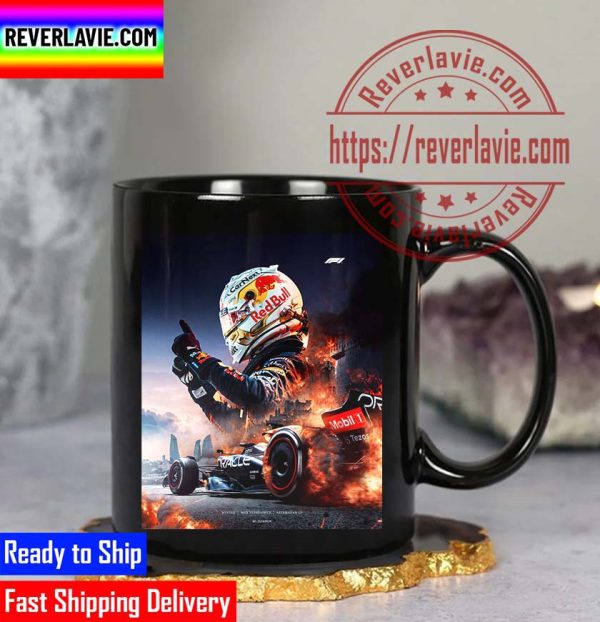 F1 Azerbaijan GP Oracle Red Bull Racing Max Verstappen Winner The Land Of Fire Classic Coffee Mug