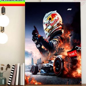 F1 Azerbaijan GP Oracle Red Bull Racing Max Verstappen Winner The Land Of Fire Home Decor Poster Canvas