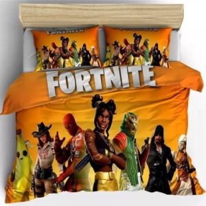 Fortnite Team 8 In Yellow Background Bedding Set Queen