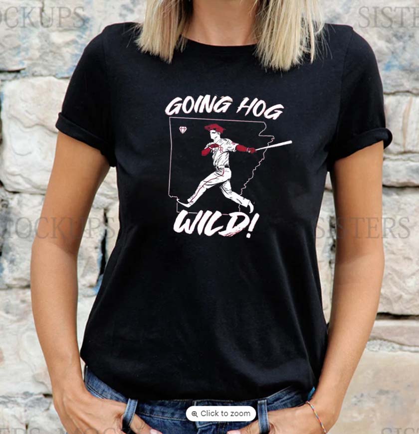Going Hog Wild Arkansas Baseball Fan Gift T-Shirt Going Hog Wild Arkansas Baseball Fan Gift T-Shirt