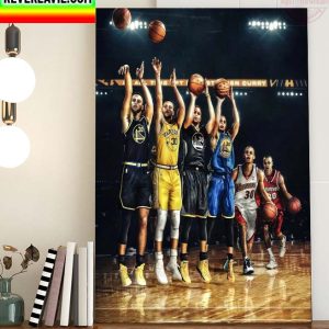 Golden State Warriors The Evolution of Stephen Curry MVP NBA Finals Champions Home Decor Poster Canvas