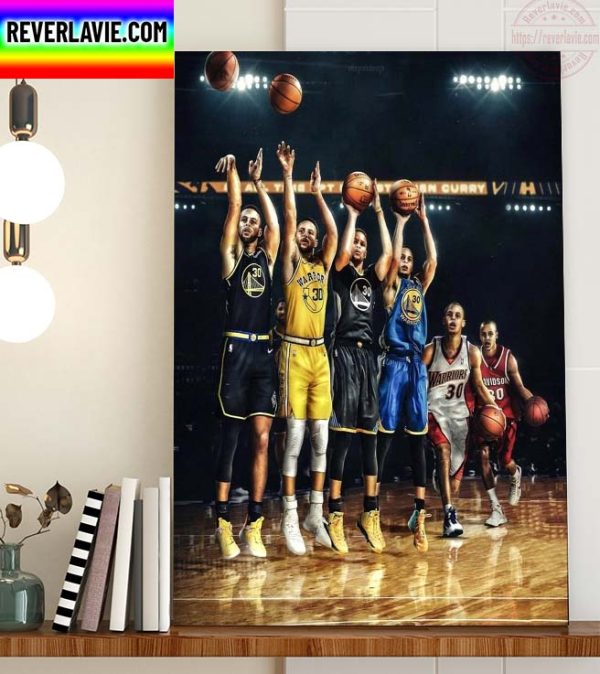 Golden State Warriors The Evolution of Stephen Curry MVP NBA Finals Champions Home Decor Poster Canvas