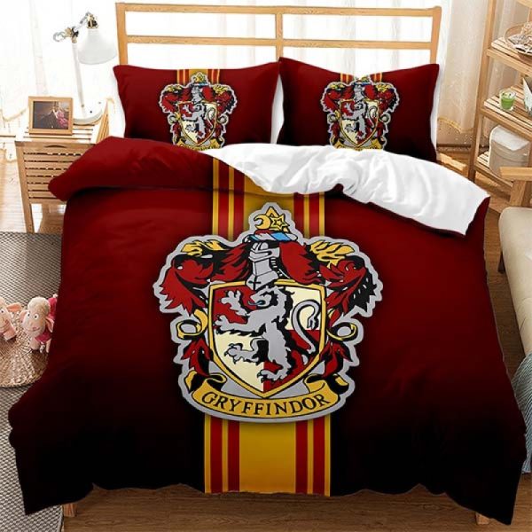 Harry Potter Gryffindor Symbol In Red Background Comforter Bedding Set