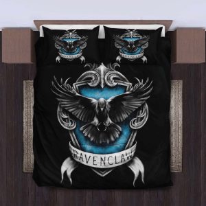 Harry Potter Ravenclaw House Logo In Black Background Bedding Set Twin