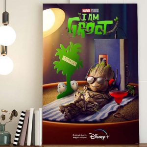 I Am Groot Marvel Disney Plus Official Poster Canvas