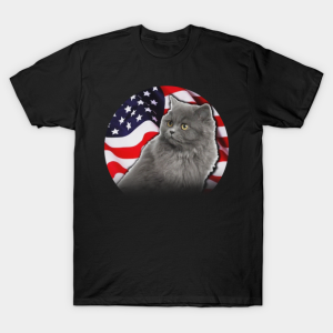 Independence Day 4th of July American Birman Cat USA Flag Unisex T-Shirt