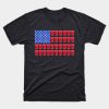Independence Day 4th of July American Flag Peace Sign Hand Unisex T-Shirt