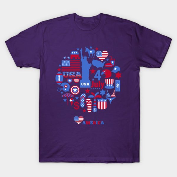 Independence Day 4th of July I love America Unisex T-Shirt