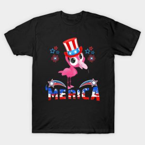 Independence Day Flamingo 4th of July Unisex T-Shirt