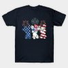 Meowica Cat Patriotic 4th of July Independence Day American Flag Unisex T-Shirt