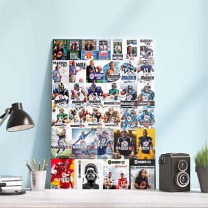 John Madden NFL Cover in 34 years collection Poster Canvas