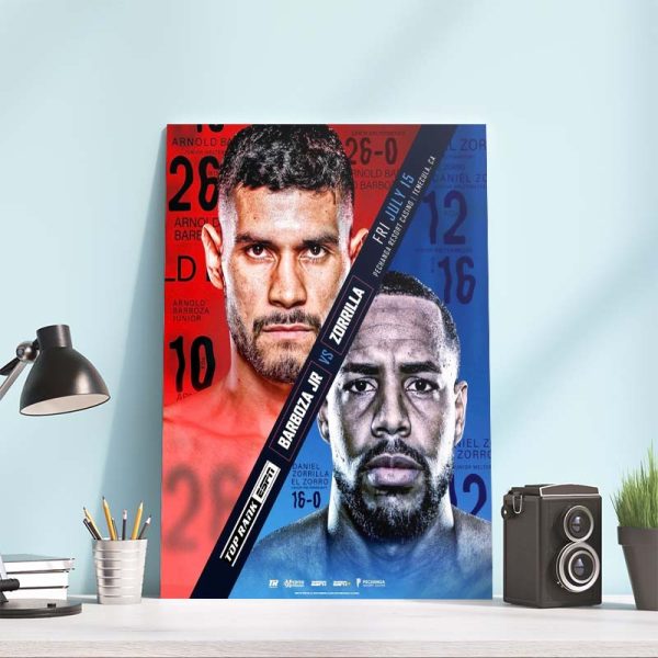 Junior Welterweight Showdown Barboza Jr vs Zorrilla Home Decor Poster Canvas