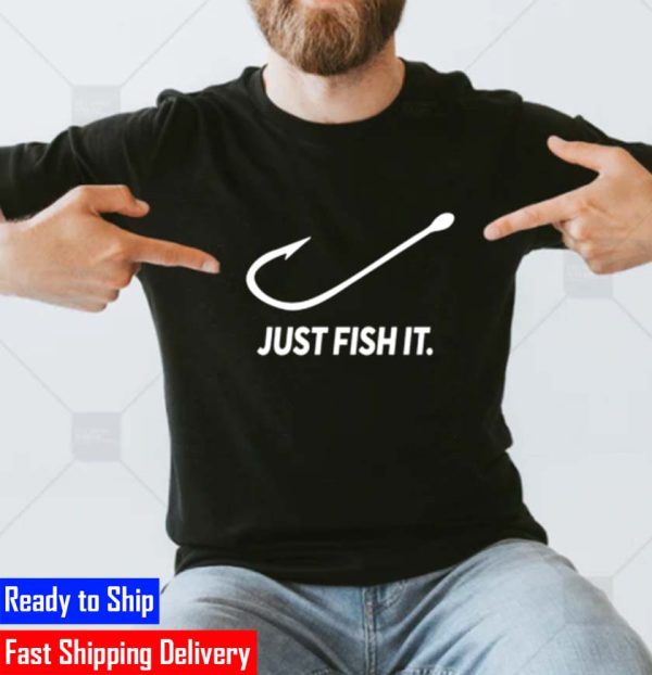 Just Fish It Fishing Addicted Hook Nike Inspired Unisex T-Shirt