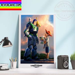 Lightyear Digital Art Andy Buzz Sox and Woody Home Decor Poster Canvas