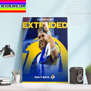Los Angeles Rams Extended Cooper Kupp Run It Back Home Decor Poster Canvas