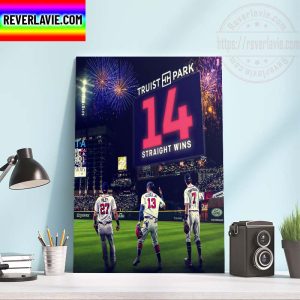 MLB Atlanta Braves 14 Straight Wins Home Decor Poster Canvas